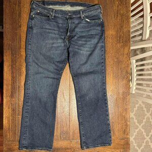 Abercrombie and Fitch mens kilby boot cut stonewashed blue jeans 38 X 30 stretch